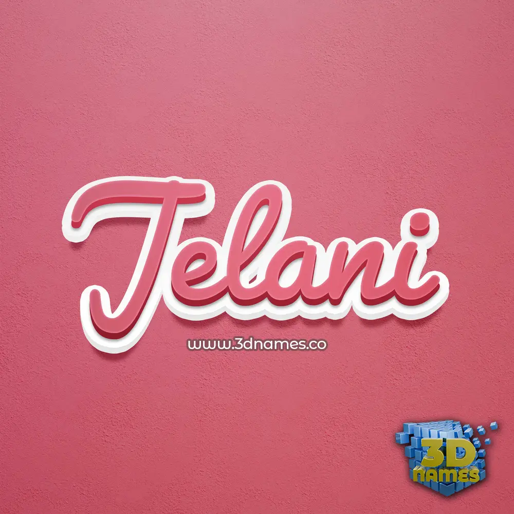 jelani in Red Scribble style - 3D name wallpaper