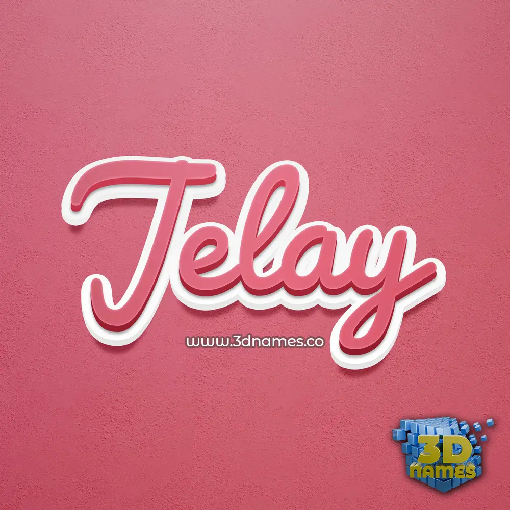 jelay in Red Scribble style - 3D name wallpaper