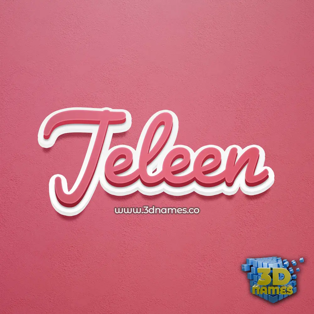 jeleen in Red Scribble style - 3D name wallpaper
