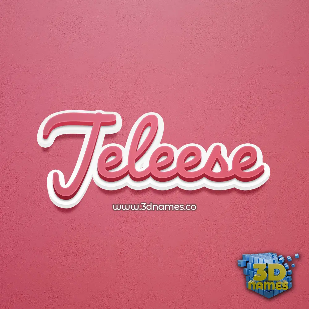jeleese in Red Scribble style - 3D name wallpaper