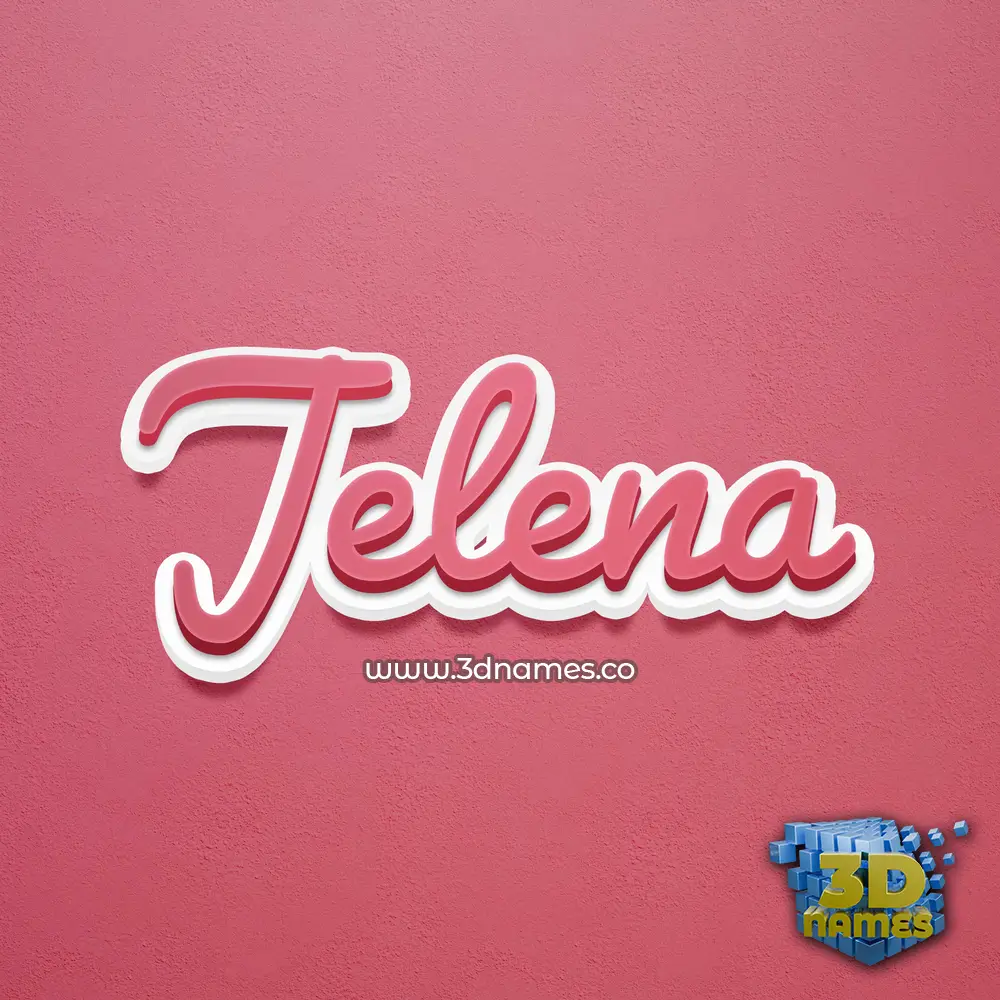 jelena in Red Scribble style - 3D name wallpaper