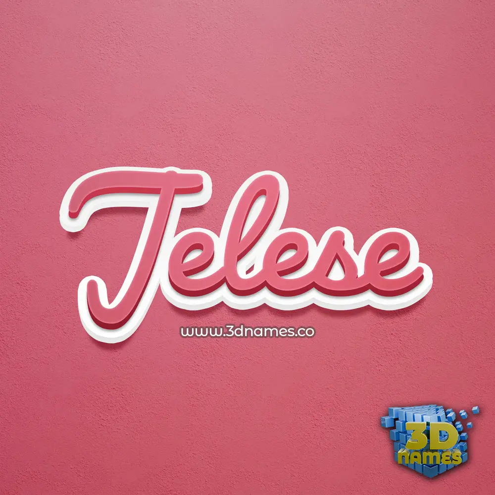 jelese in Red Scribble style - 3D name wallpaper