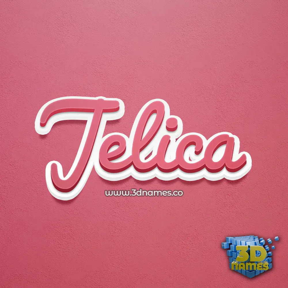 jelica in Red Scribble style - 3D name wallpaper