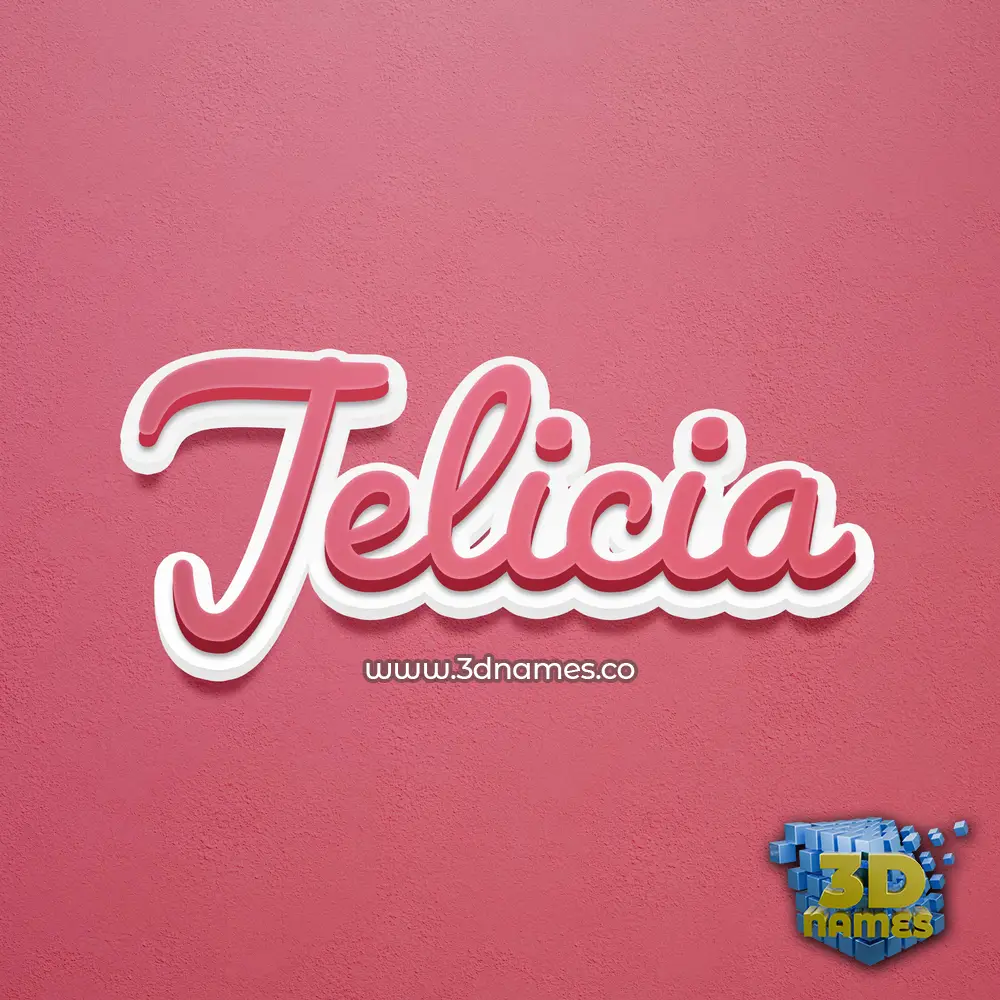 jelicia in Red Scribble style - 3D name wallpaper