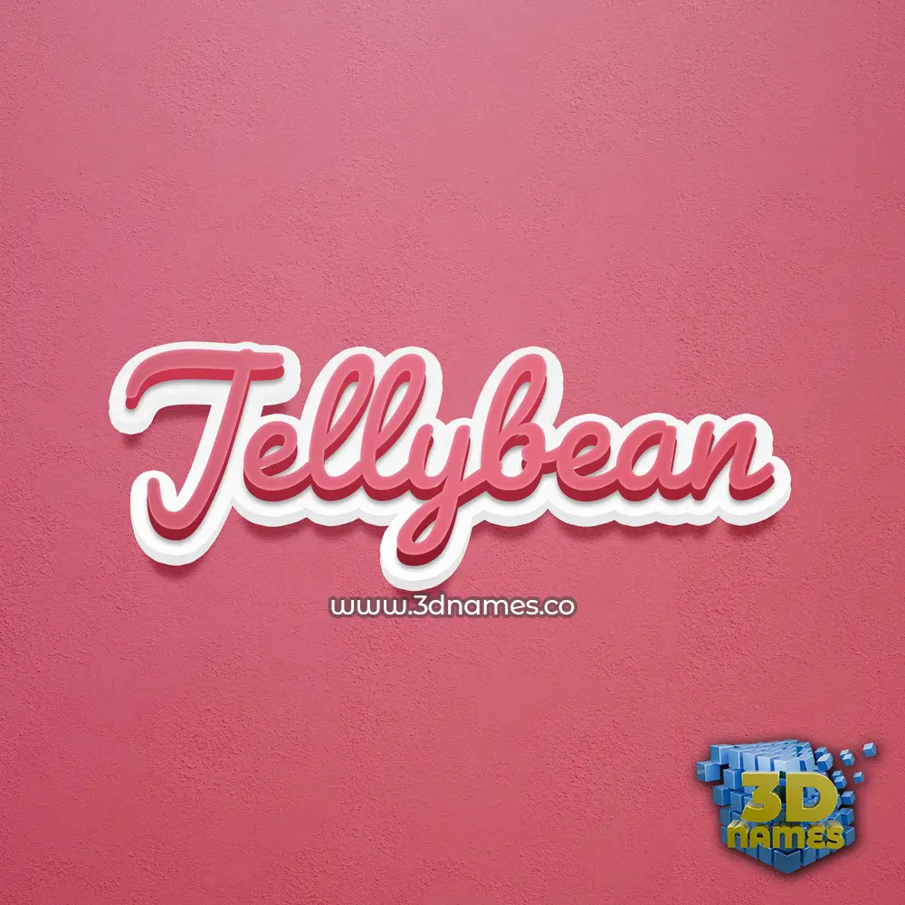 jellybean in Red Scribble style - 3D name wallpaper