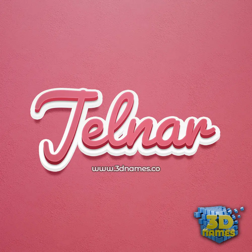 jelnar in Red Scribble style - 3D name wallpaper