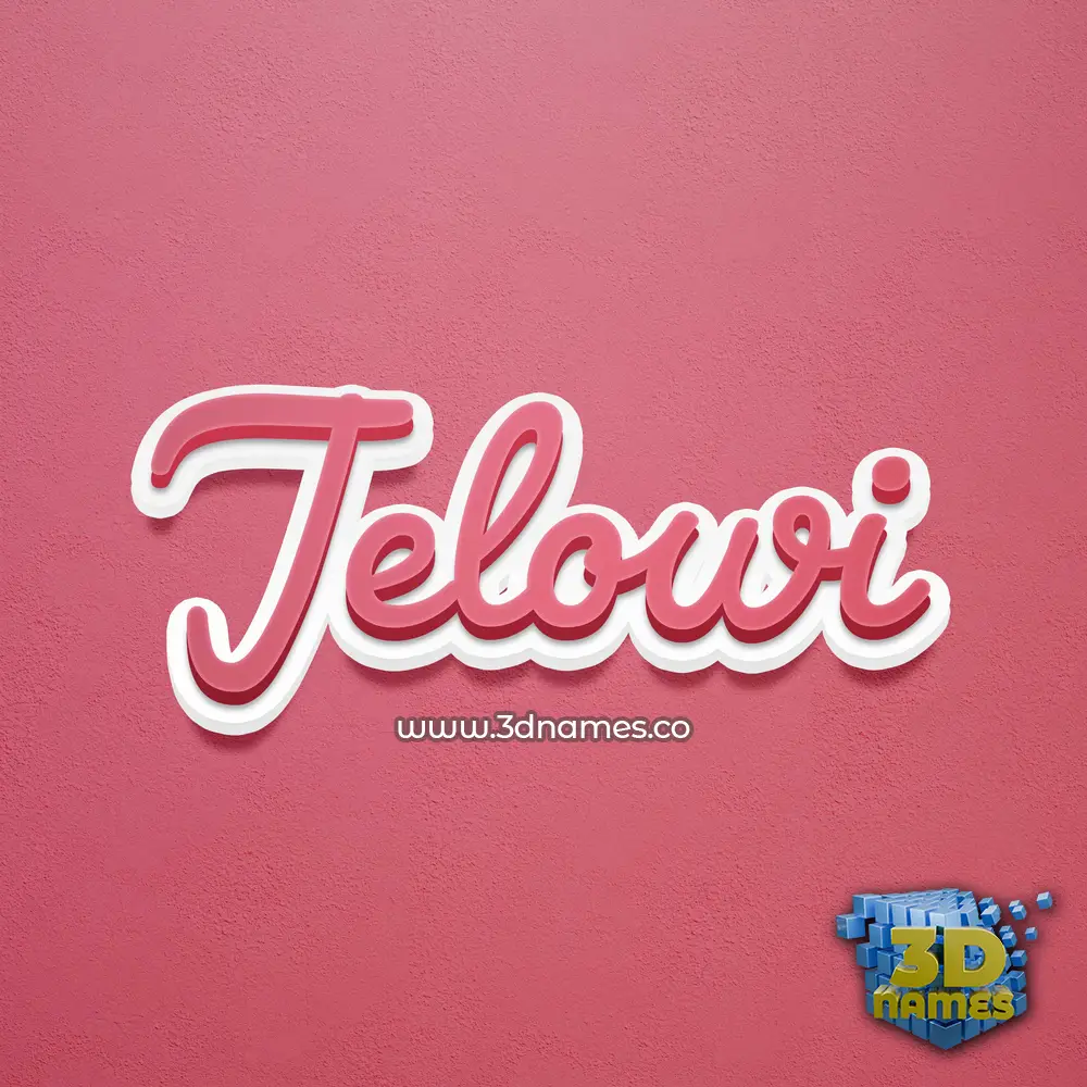 jelowi in Red Scribble style - 3D name wallpaper