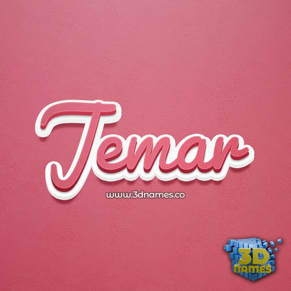 jemar in Red Scribble style - 3D name wallpaper