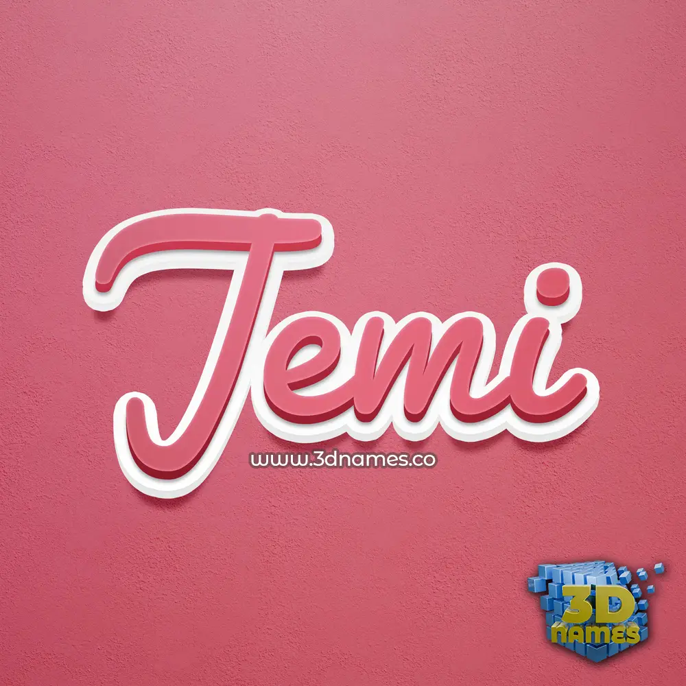 jemi in Red Scribble style - 3D name wallpaper