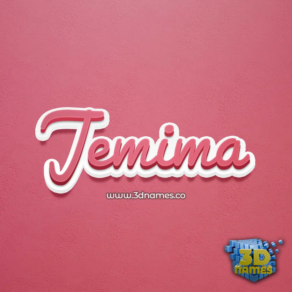 jemima in Red Scribble style - 3D name wallpaper