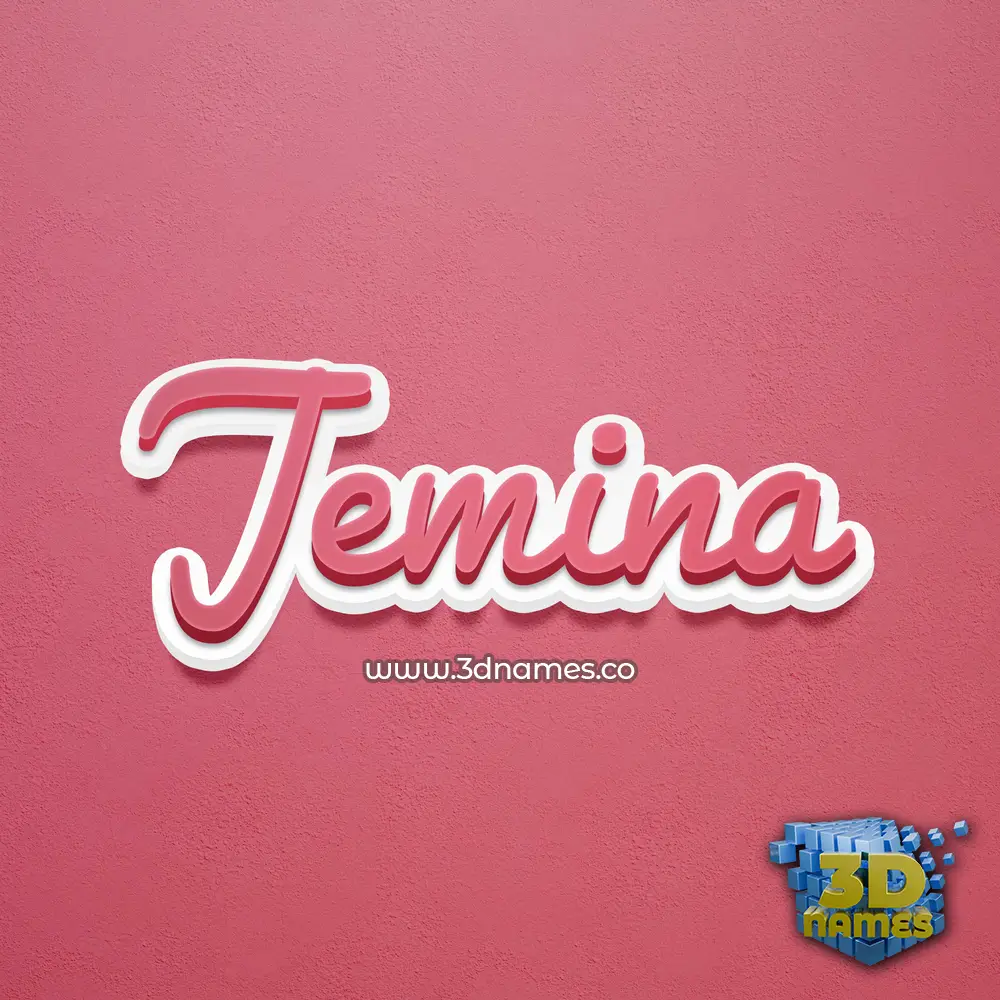 jemina in Red Scribble style - 3D name wallpaper