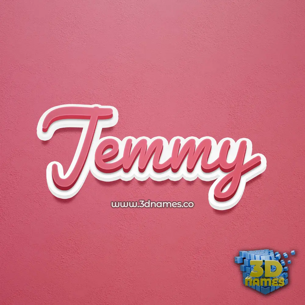 jemmy in Red Scribble style - 3D name wallpaper