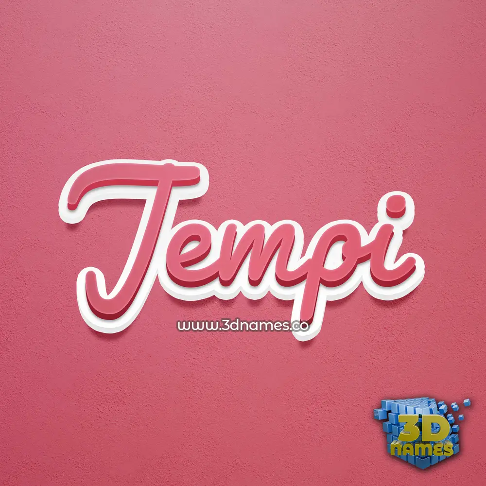 jempi in Red Scribble style - 3D name wallpaper