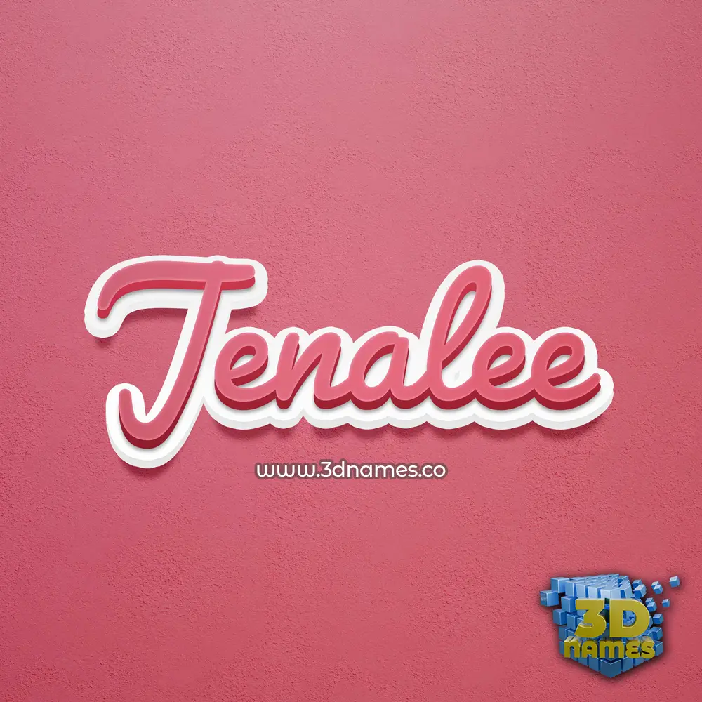 jenalee in Red Scribble style - 3D name wallpaper