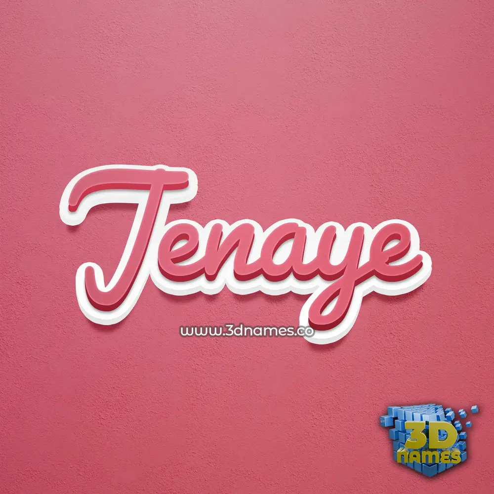 jenaye in Red Scribble style - 3D name wallpaper