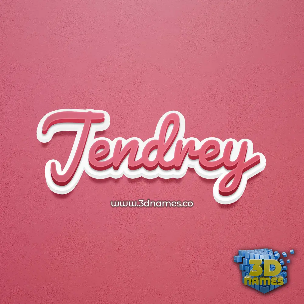 jendrey in Red Scribble style - 3D name wallpaper