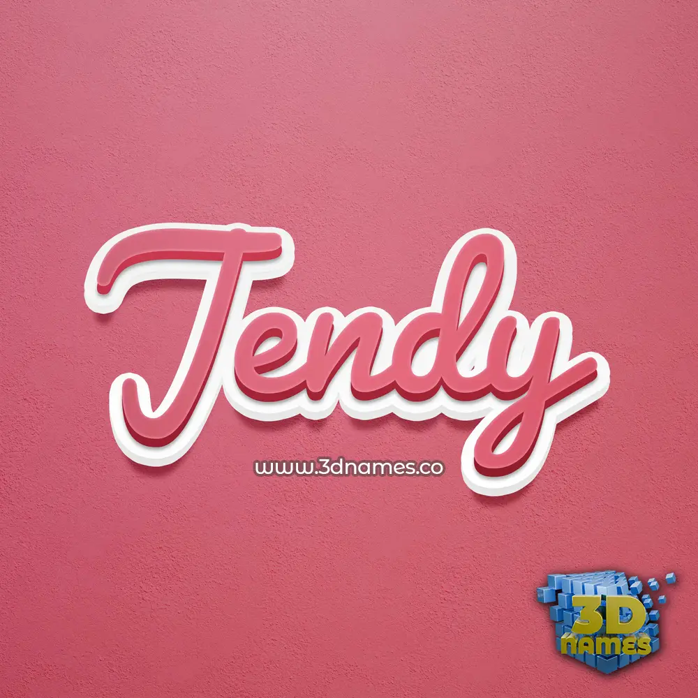 jendy in Red Scribble style - 3D name wallpaper