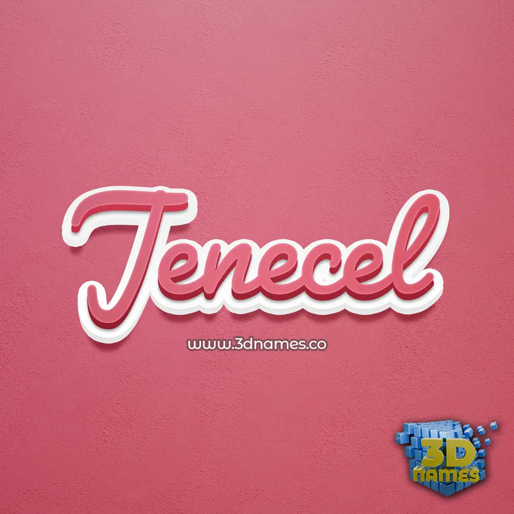 jenecel in Red Scribble style - 3D name wallpaper