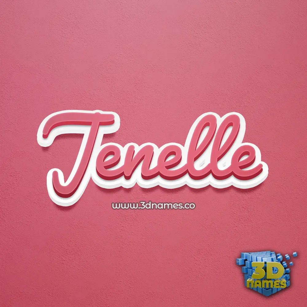 jenelle in Red Scribble style - 3D name wallpaper
