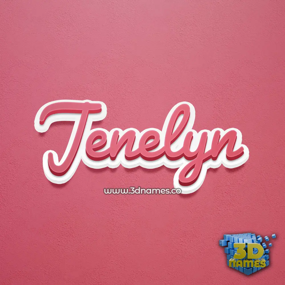 jenelyn in Red Scribble style - 3D name wallpaper