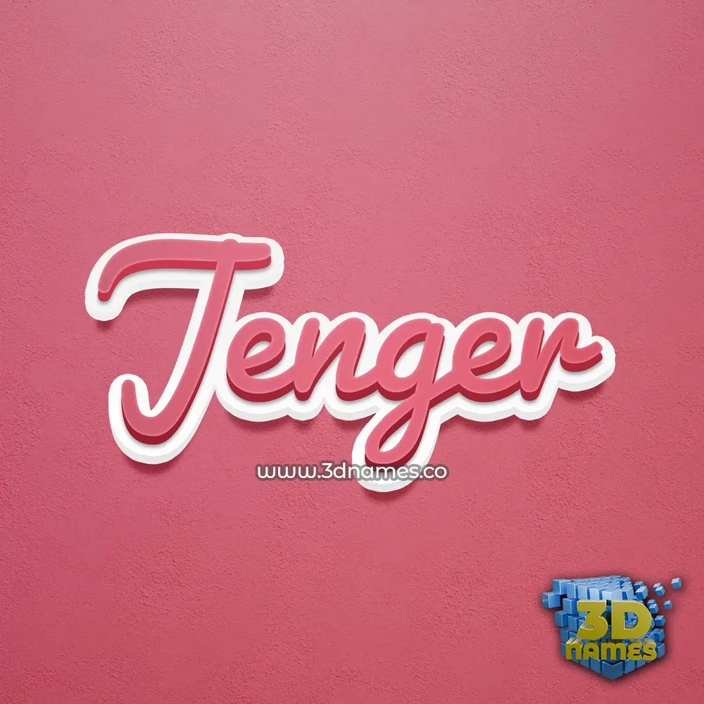jenger in Red Scribble style - 3D name wallpaper