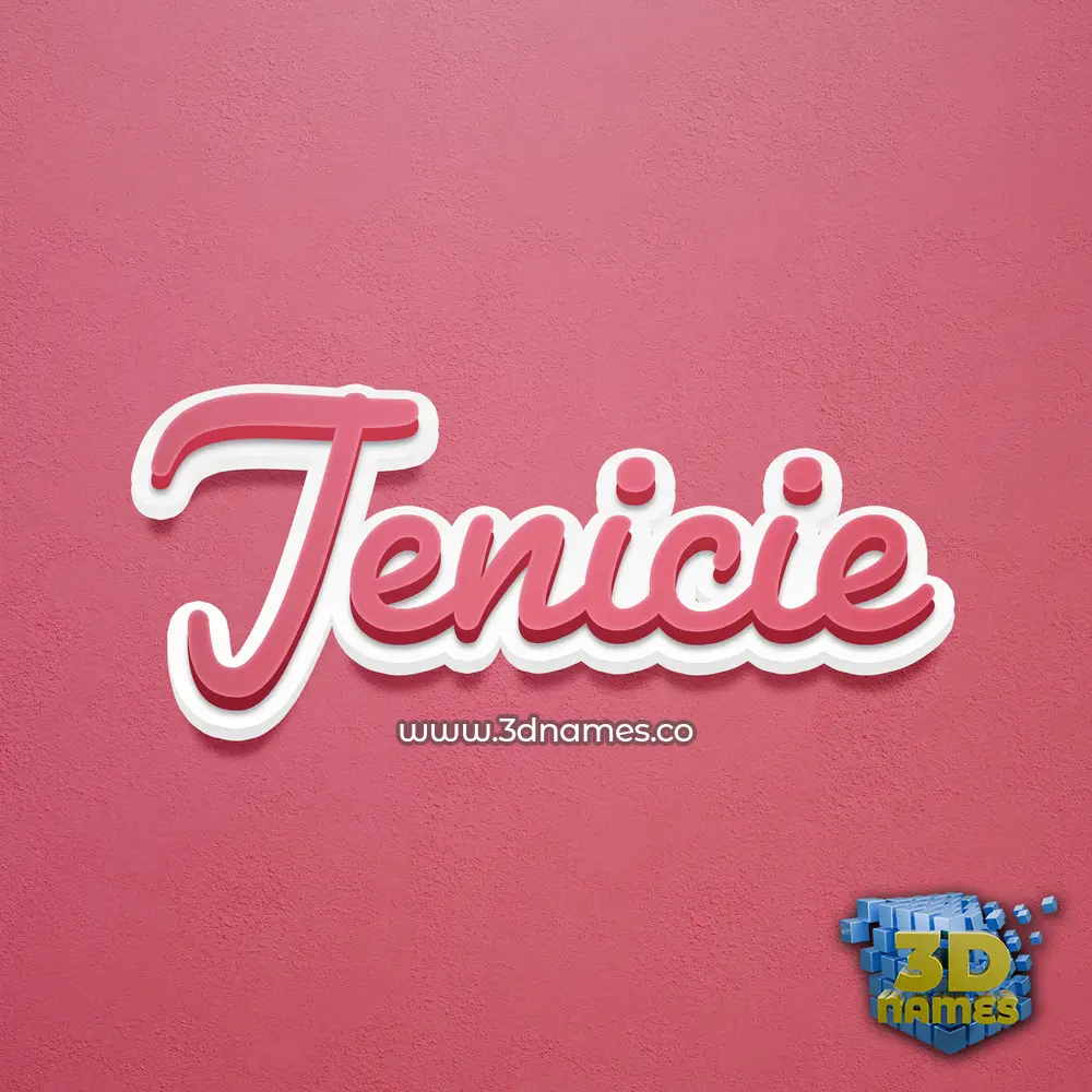 jenicie in Red Scribble style - 3D name wallpaper