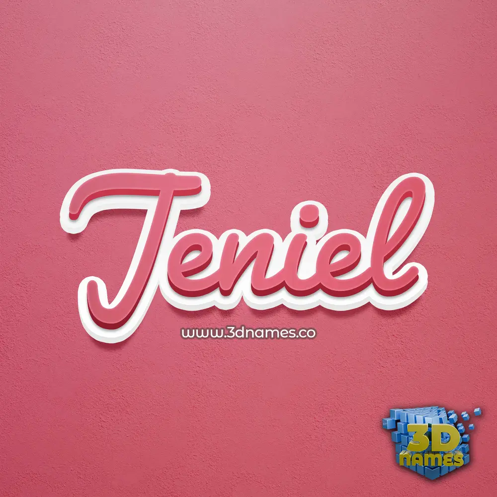 jeniel in Red Scribble style - 3D name wallpaper