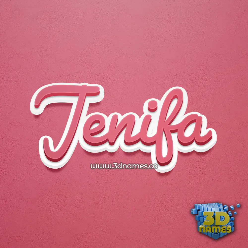 jenifa in Red Scribble style - 3D name wallpaper