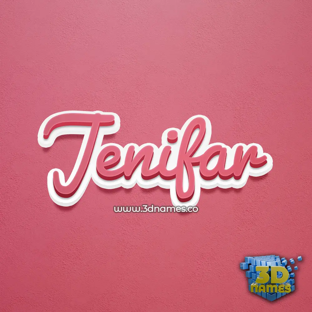 jenifar in Red Scribble style - 3D name wallpaper