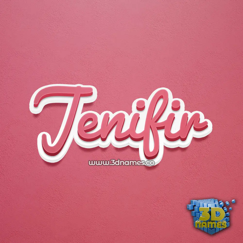 jenifir in Red Scribble style - 3D name wallpaper