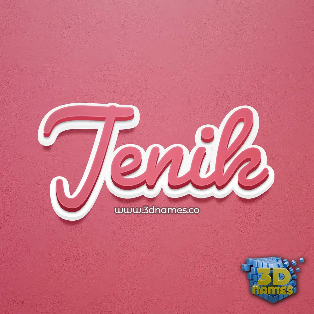 jenik in Red Scribble style - 3D name wallpaper