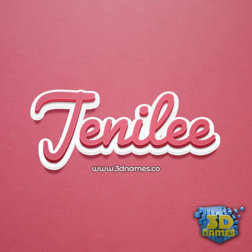 jenilee in Red Scribble style - 3D name wallpaper