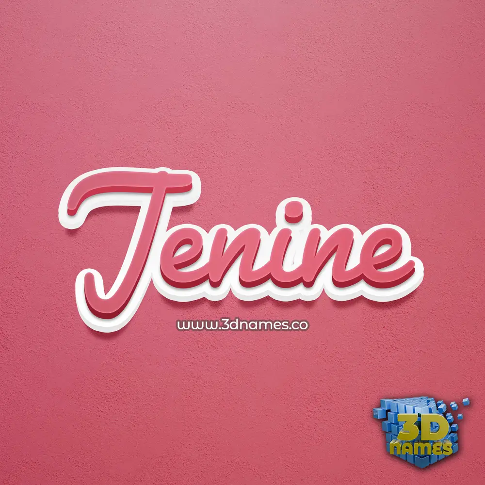 jenine in Red Scribble style - 3D name wallpaper