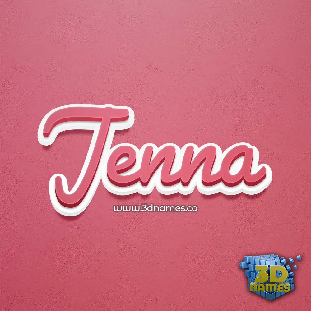 jenna in Red Scribble style - 3D name wallpaper