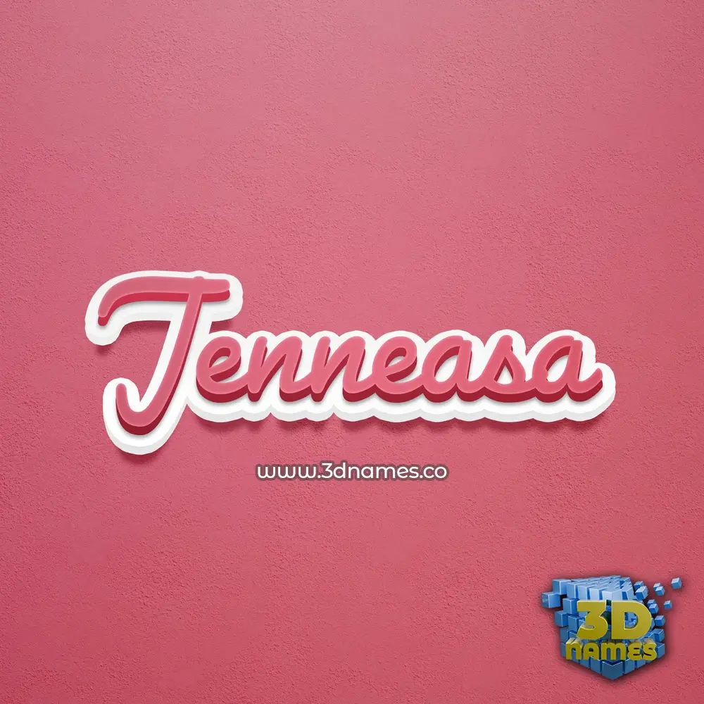 jenneasa in Red Scribble style - 3D name wallpaper