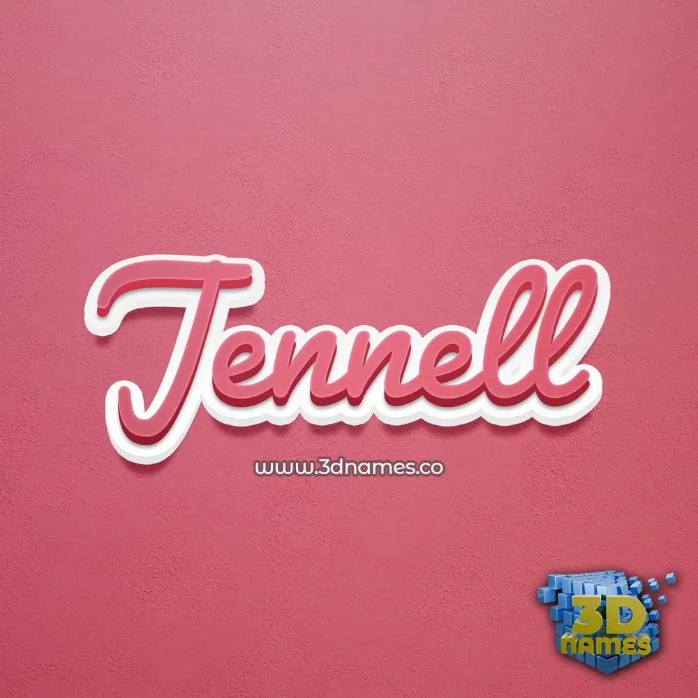 jennell in Red Scribble style - 3D name wallpaper