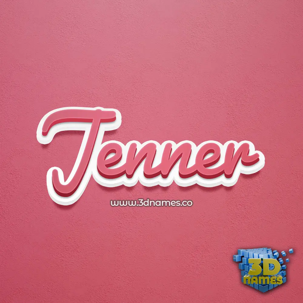 jenner in Red Scribble style - 3D name wallpaper