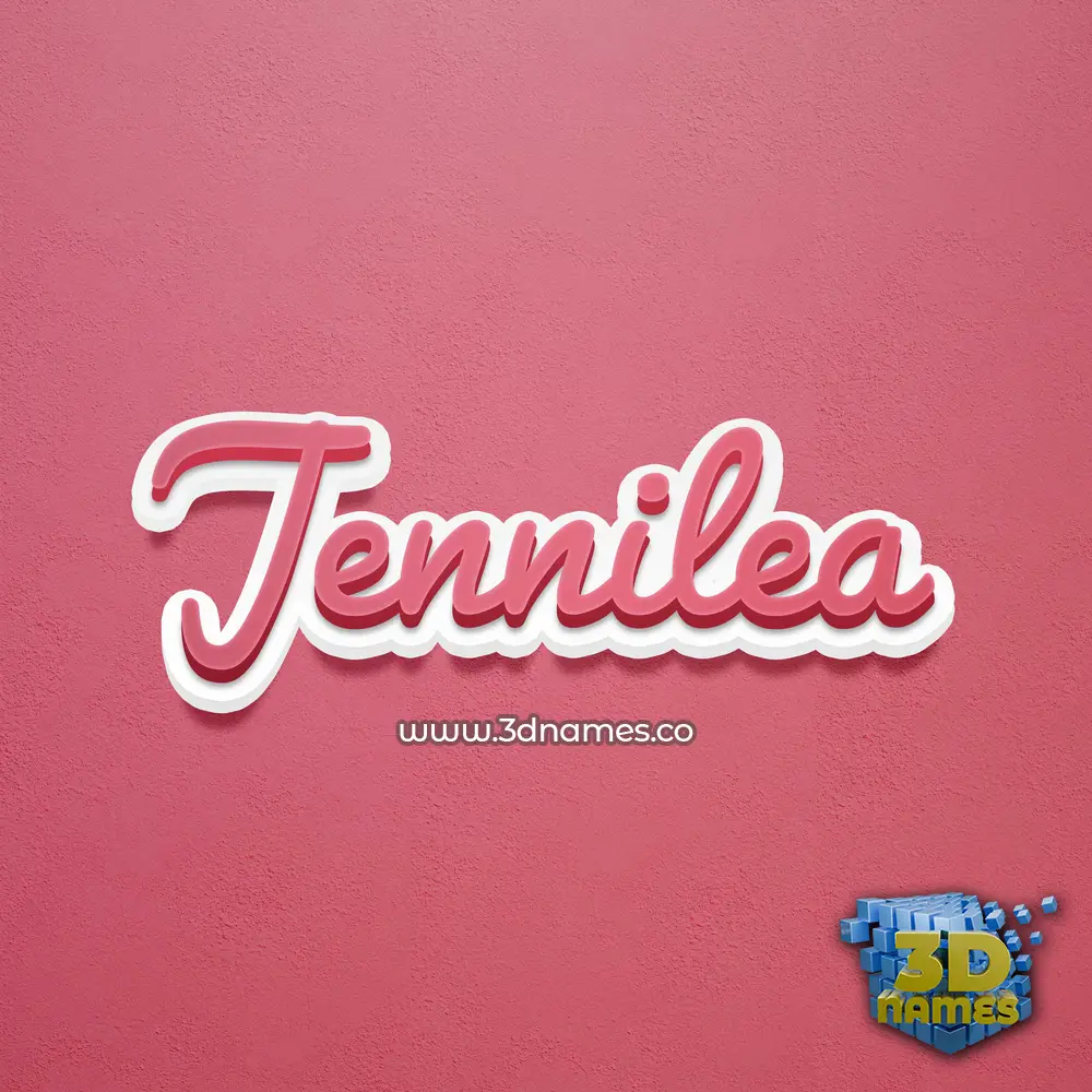 jennilea in Red Scribble style - 3D name wallpaper