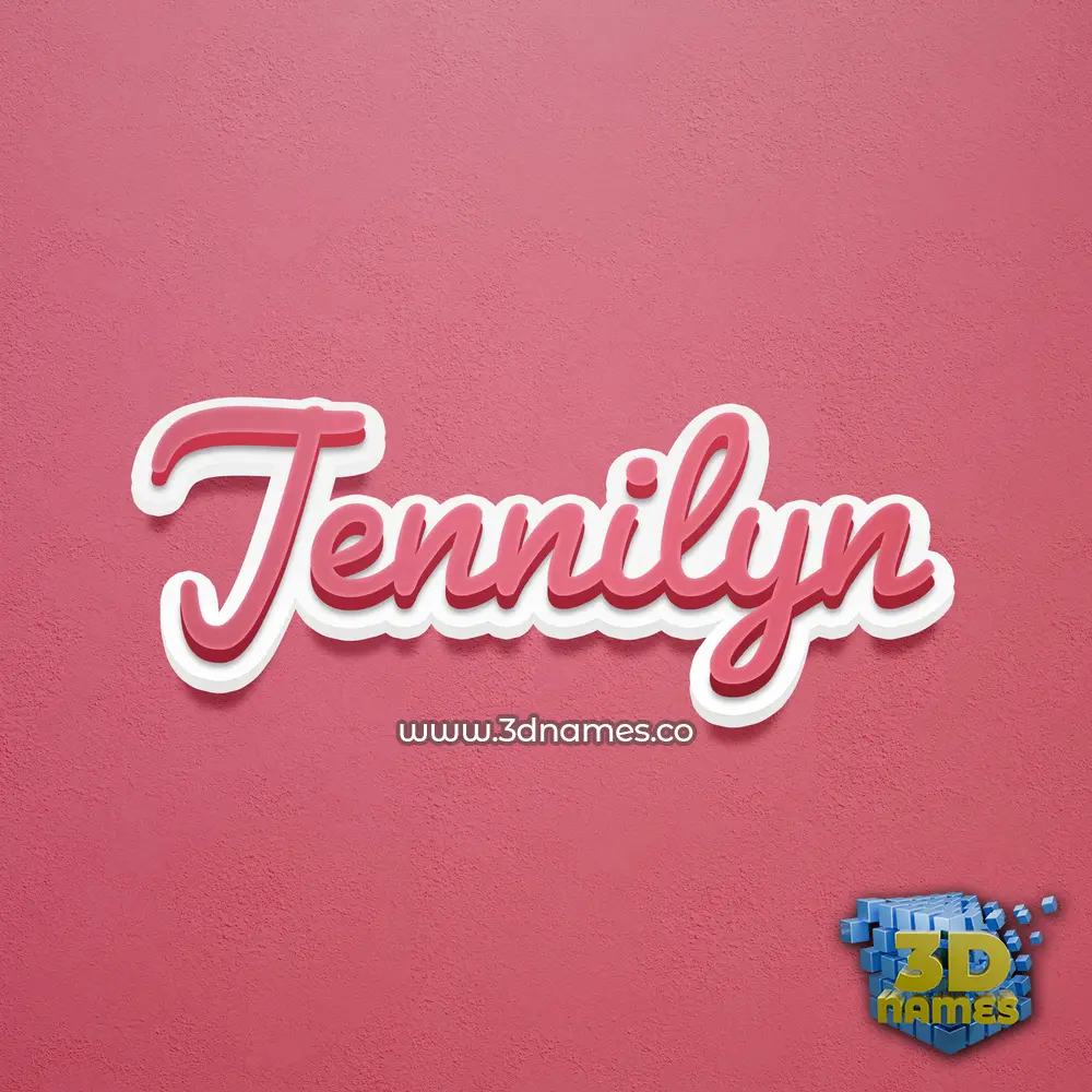 jennilyn in Red Scribble style - 3D name wallpaper