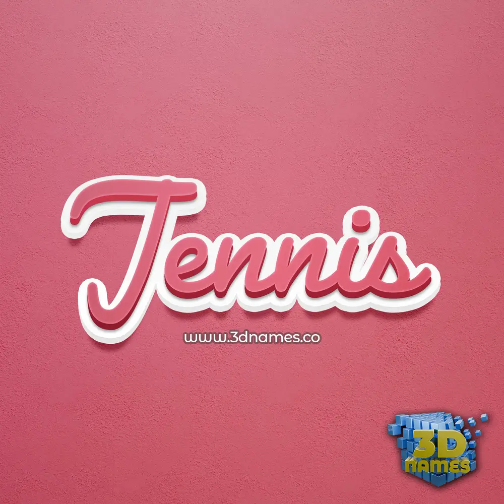 jennis in Red Scribble style - 3D name wallpaper
