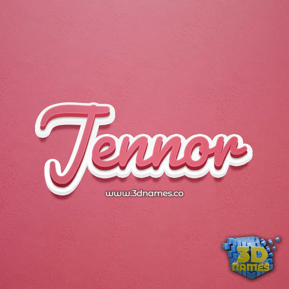 jennor in Red Scribble style - 3D name wallpaper