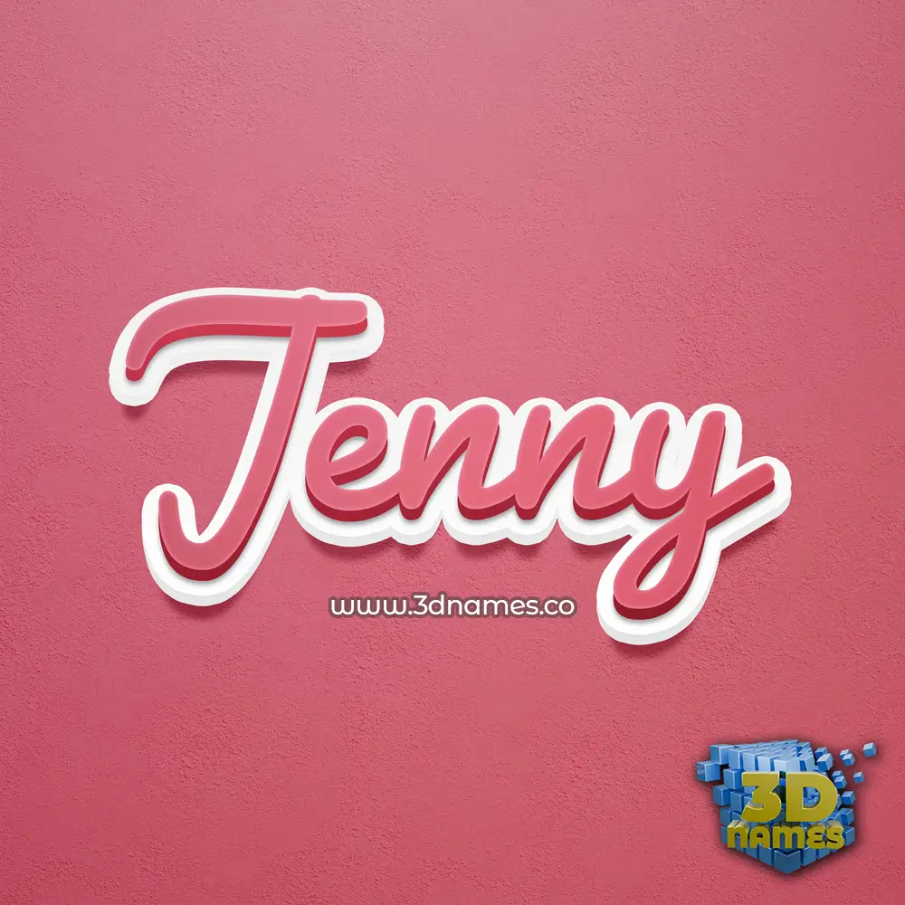 jenny in Red Scribble style - 3D name wallpaper