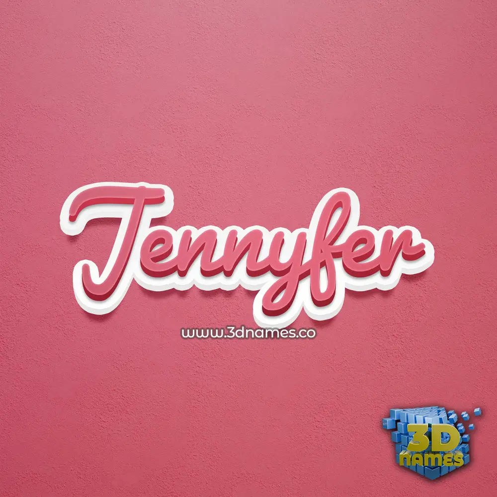 jennyfer in Red Scribble style - 3D name wallpaper