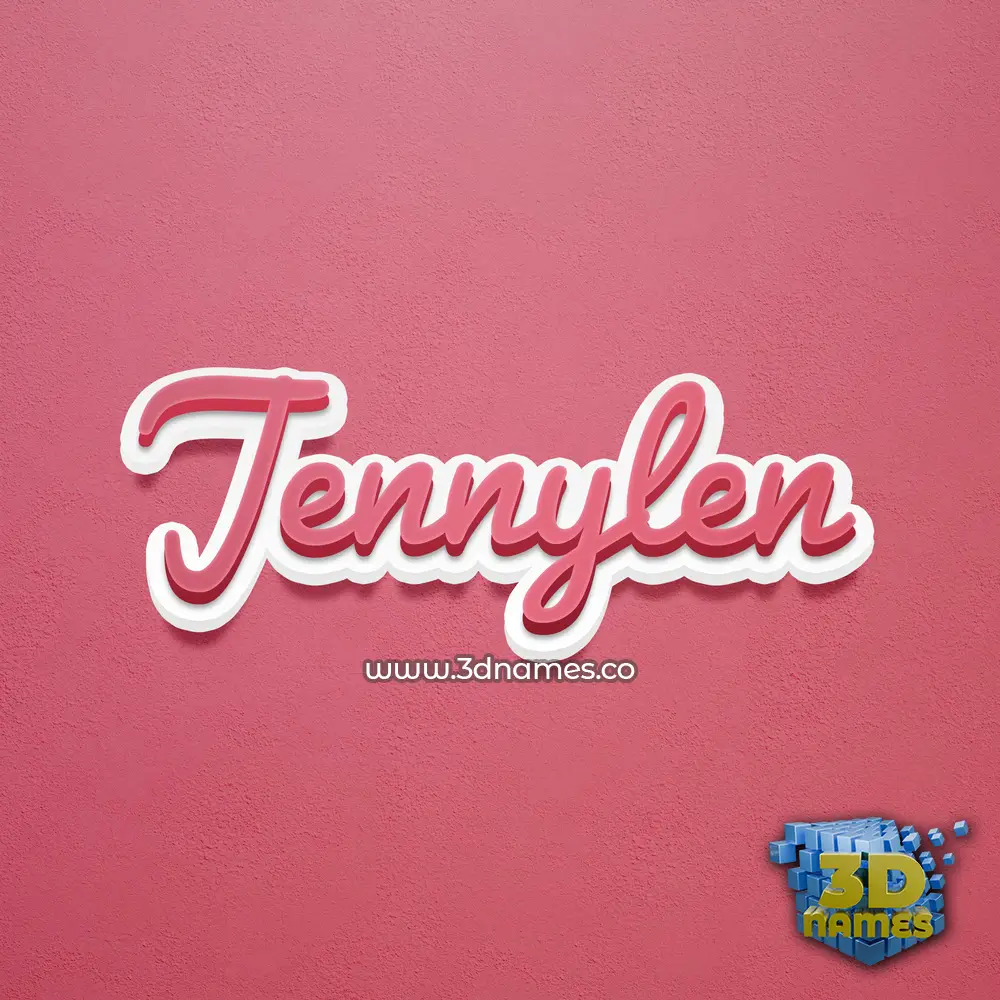 jennylen in Red Scribble style - 3D name wallpaper