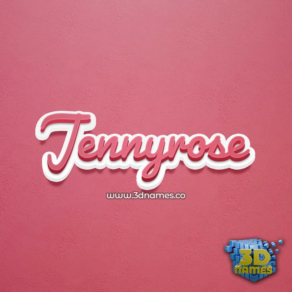 jennyrose in Red Scribble style - 3D name wallpaper