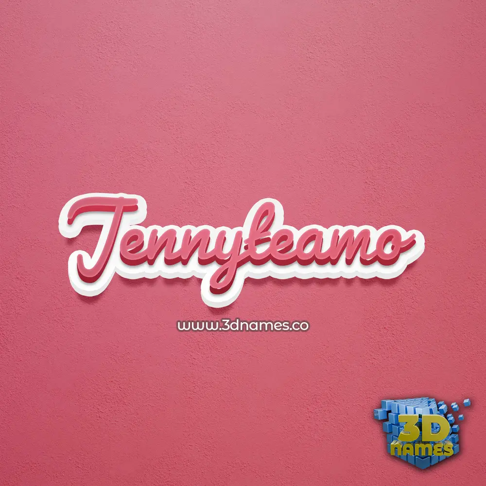 jennyteamo in Red Scribble style - 3D name wallpaper