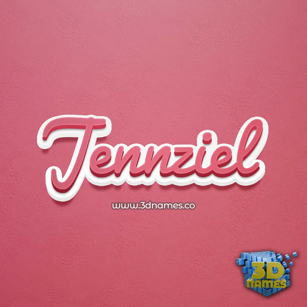 jennziel in Red Scribble style - 3D name wallpaper
