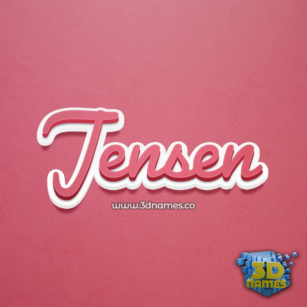 jensen in Red Scribble style - 3D name wallpaper