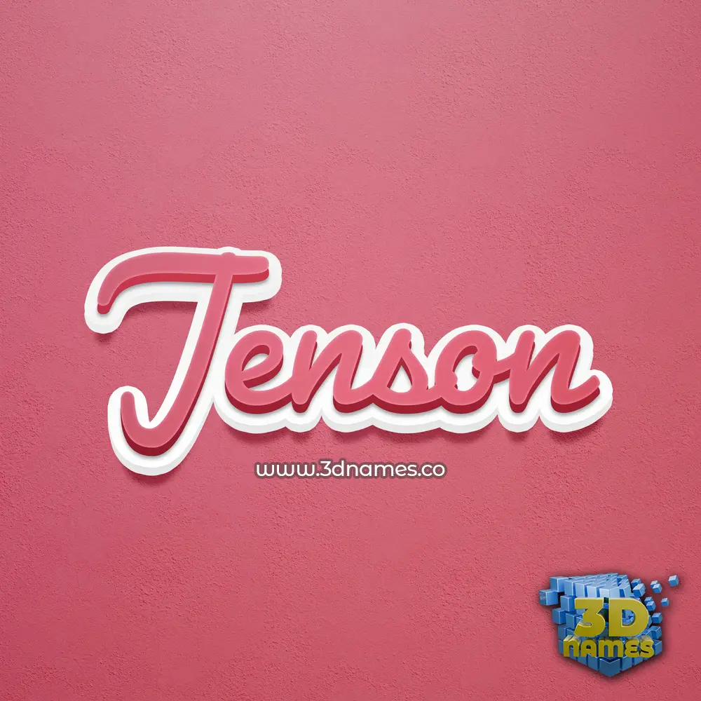 jenson in Red Scribble style - 3D name wallpaper