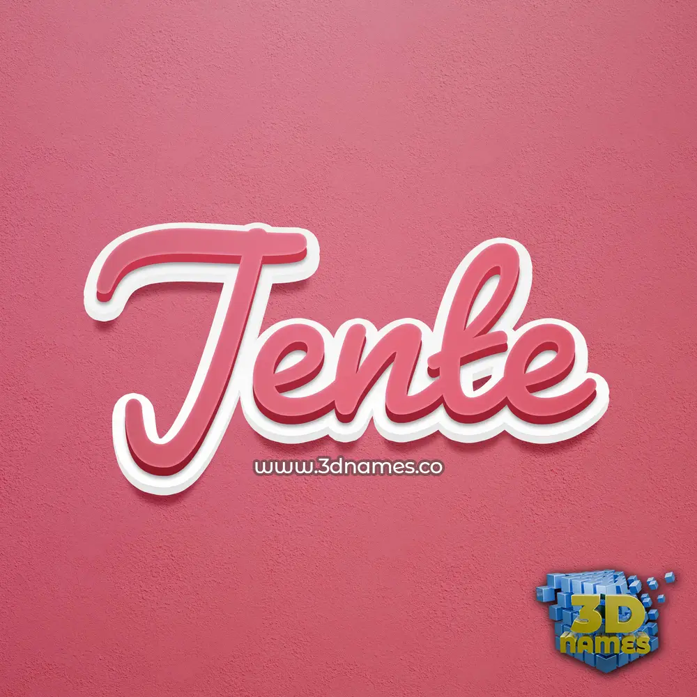 jente in Red Scribble style - 3D name wallpaper